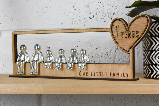 7 Years Our Little Family | 7th Anniversary Gift - Choose Your Own Family Combination