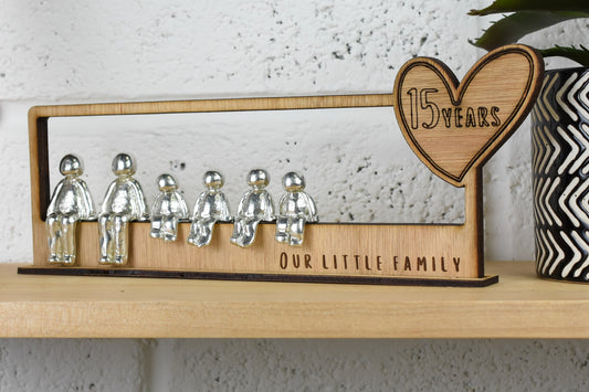 15 Years Our Little Family | 15th Anniversary Gift - Choose Your Own Family Combination