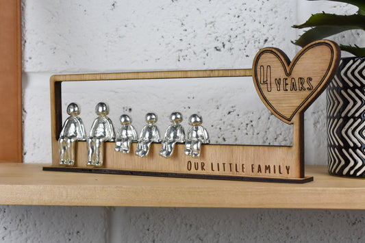 4 Years Our Little Family | 4th Anniversary Gift - Choose Your Own Family Combination