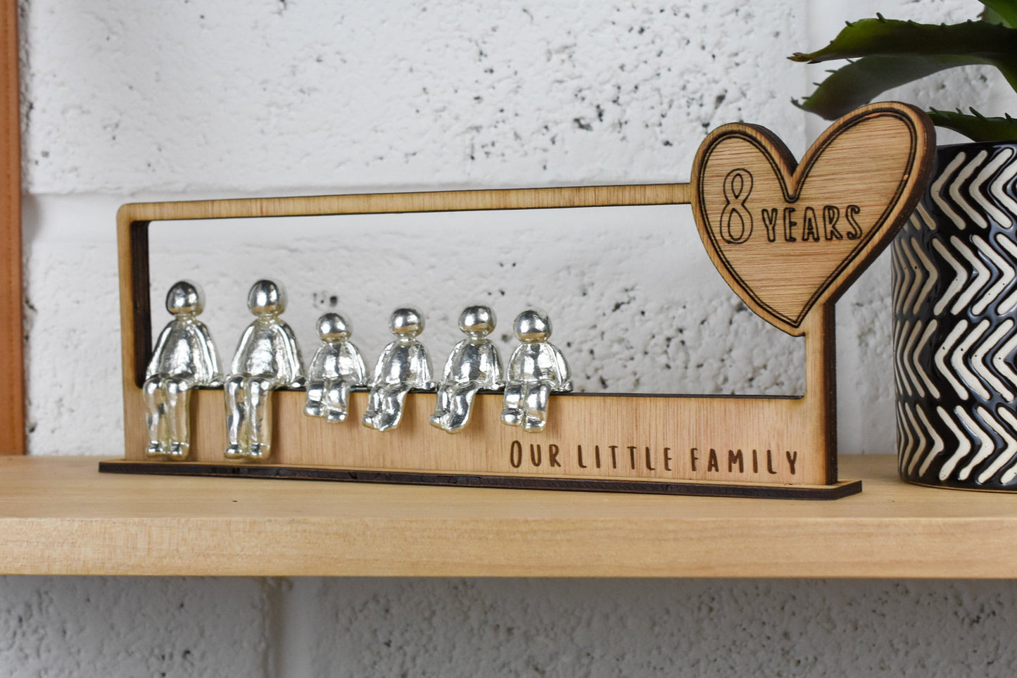 8 Years Our Little Family | 8th Anniversary Gift - Choose Your Own Family Combination