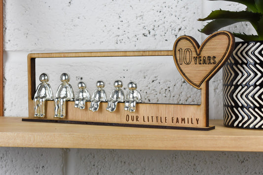 10 Years Our Little Family | 10th Anniversary Gift - Choose Your Own Family Combination