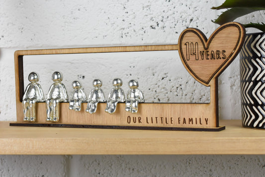 14 Years Our Little Family | 14th Anniversary Gift - Choose Your Own Family Combination