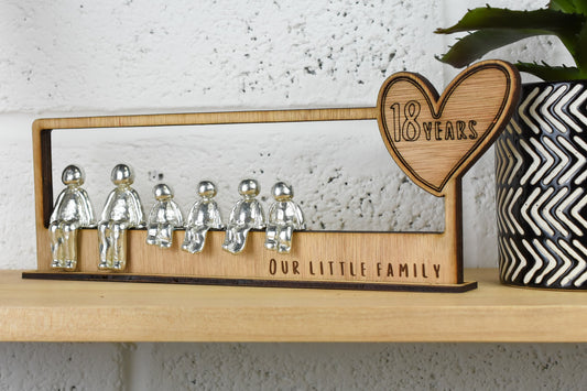 18 Years Our Little Family | 18th Anniversary Gift - Choose Your Own Family Combination