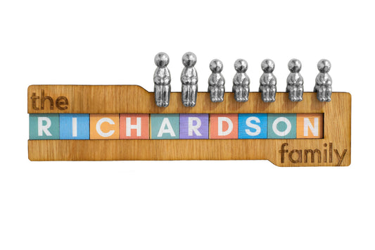My Family We Made a Family Family Name – Create Your Own Family with Metal People and Full Letter Set (famnameblank)